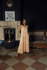 Mango Swirl Midi Dress